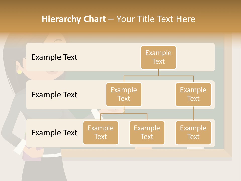A Woman Standing In Front Of A Blackboard PowerPoint Template