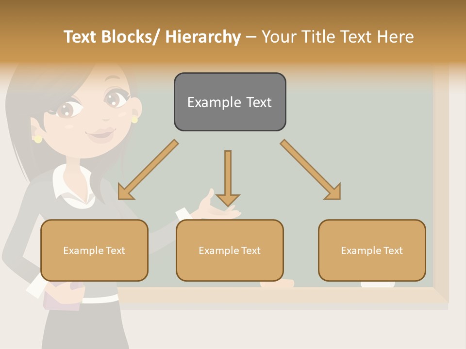 A Woman Standing In Front Of A Blackboard PowerPoint Template