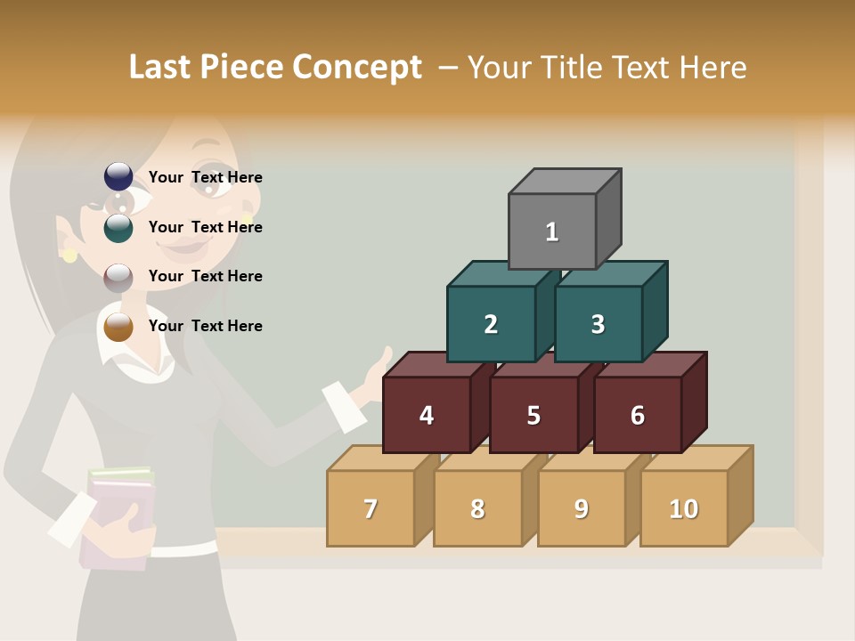 A Woman Standing In Front Of A Blackboard PowerPoint Template