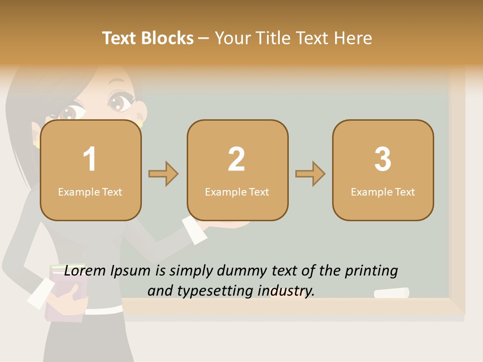 A Woman Standing In Front Of A Blackboard PowerPoint Template