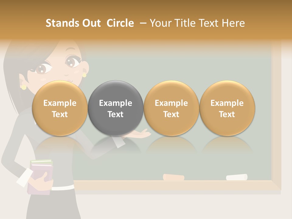 A Woman Standing In Front Of A Blackboard PowerPoint Template