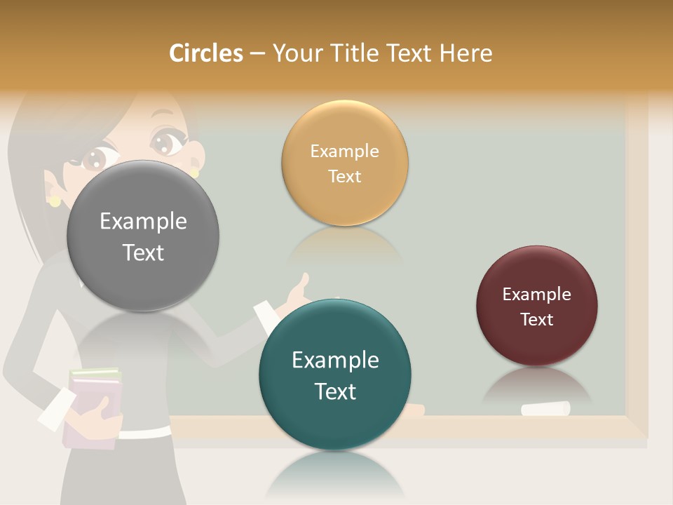 A Woman Standing In Front Of A Blackboard PowerPoint Template