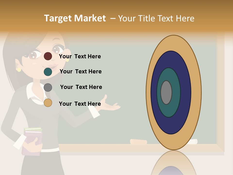 A Woman Standing In Front Of A Blackboard PowerPoint Template