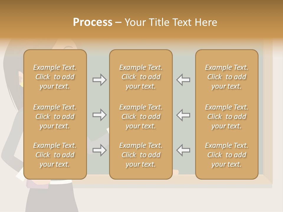 A Woman Standing In Front Of A Blackboard PowerPoint Template