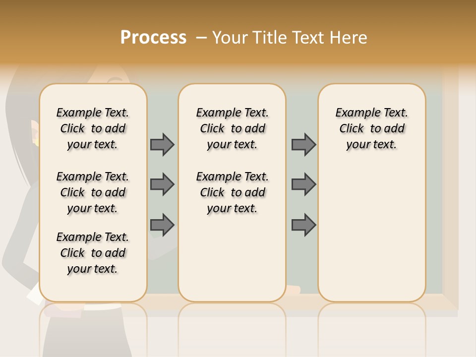 A Woman Standing In Front Of A Blackboard PowerPoint Template