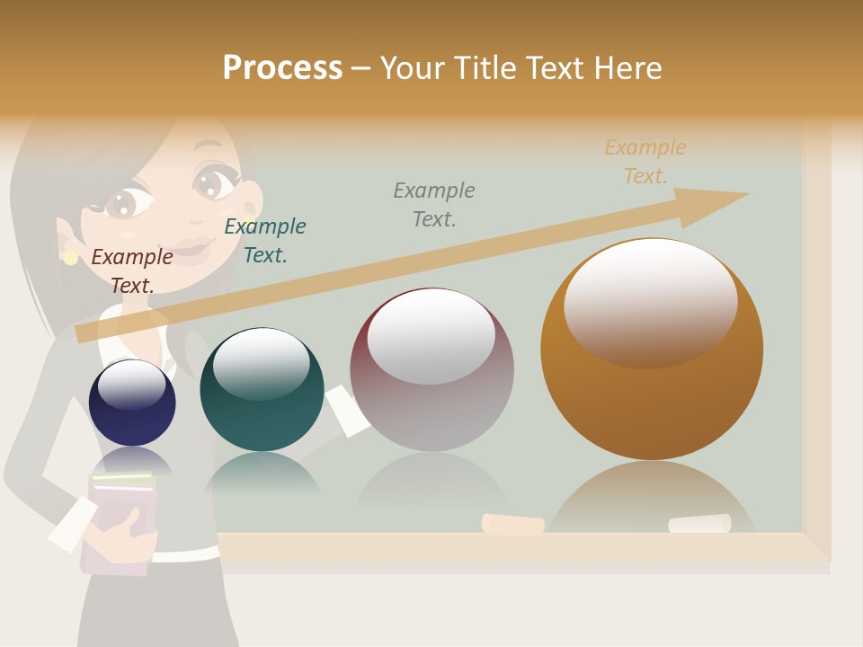 A Woman Standing In Front Of A Blackboard PowerPoint Template