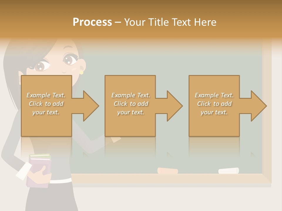 A Woman Standing In Front Of A Blackboard PowerPoint Template