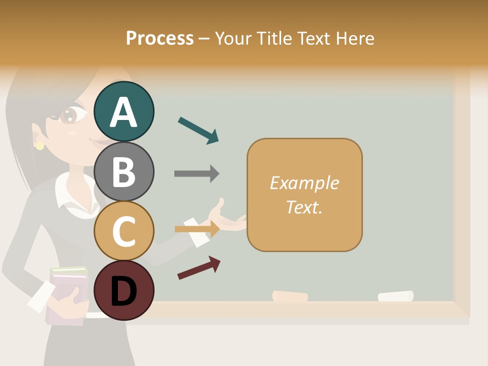 A Woman Standing In Front Of A Blackboard PowerPoint Template