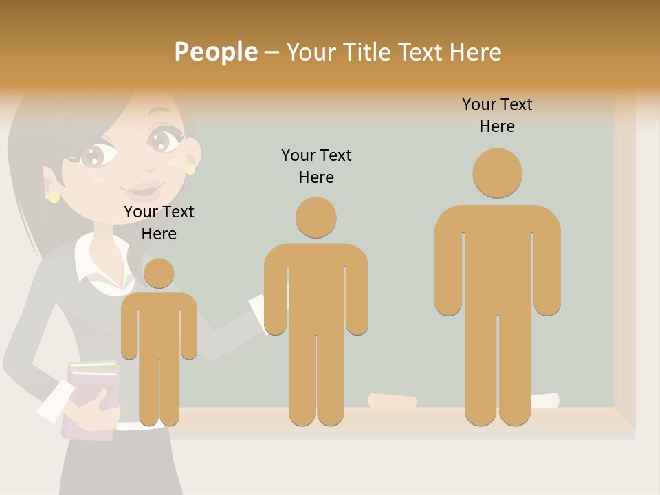 A Woman Standing In Front Of A Blackboard PowerPoint Template