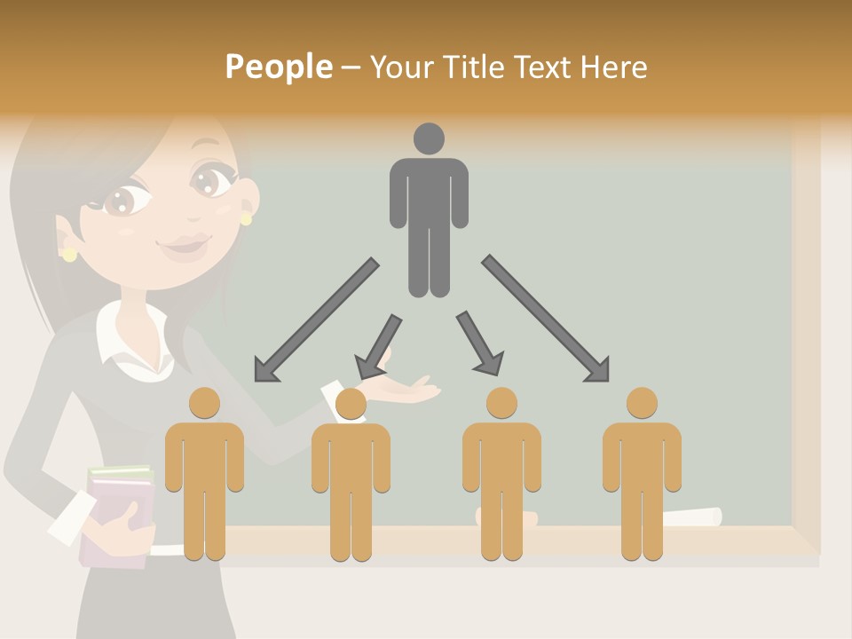 A Woman Standing In Front Of A Blackboard PowerPoint Template