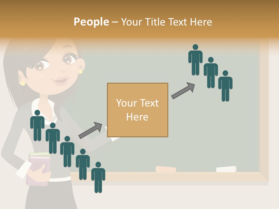 A Woman Standing In Front Of A Blackboard PowerPoint Template