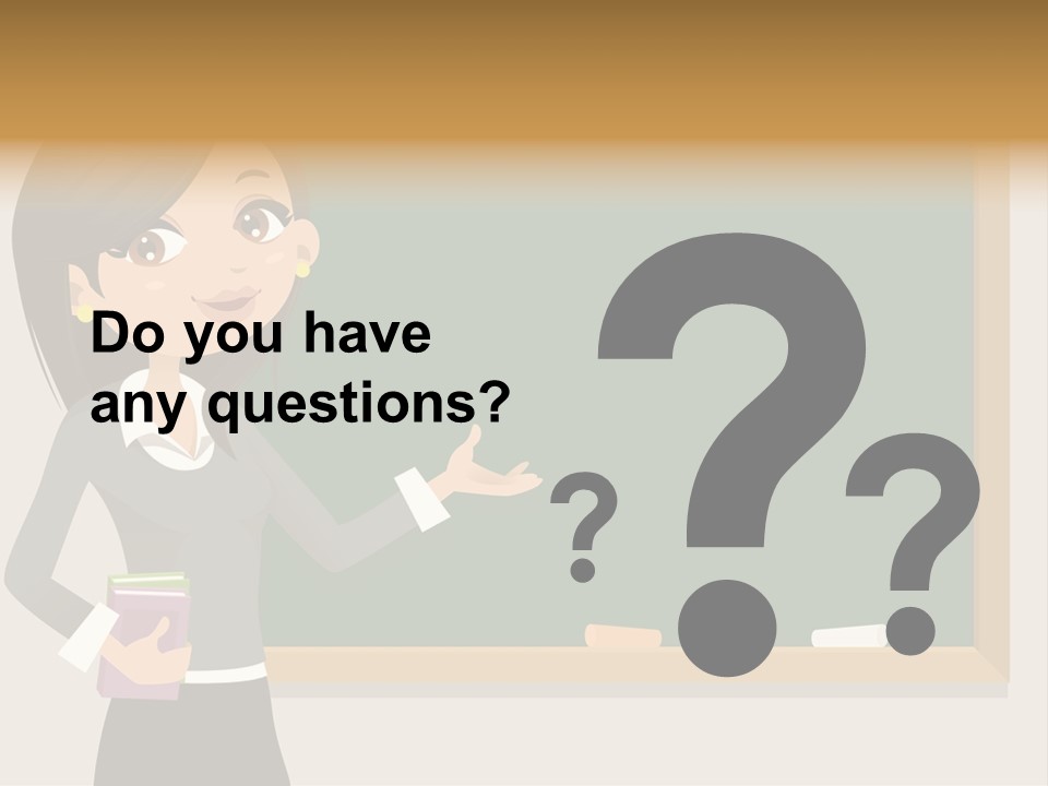 A Woman Standing In Front Of A Blackboard PowerPoint Template