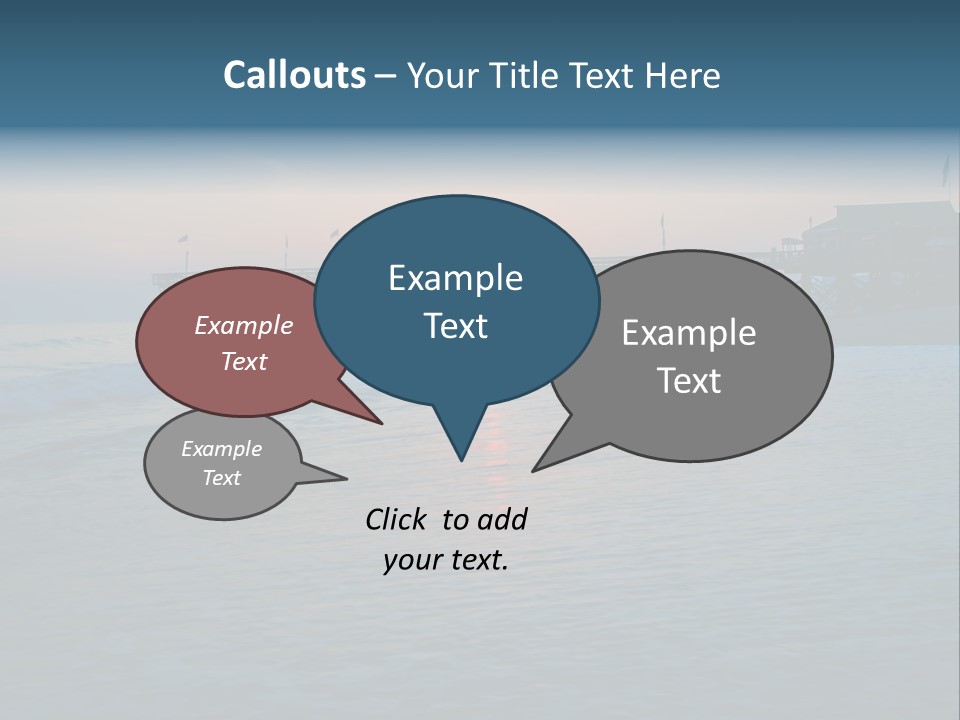 A Pier On The Beach With The Sun Setting In The Background PowerPoint Template