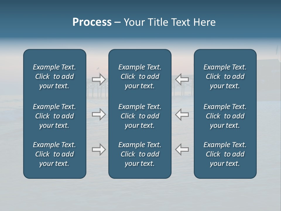 A Pier On The Beach With The Sun Setting In The Background PowerPoint Template