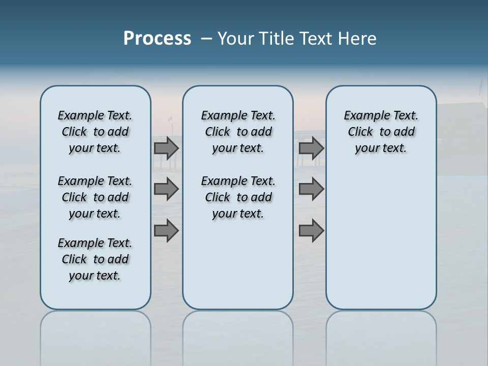 A Pier On The Beach With The Sun Setting In The Background PowerPoint Template