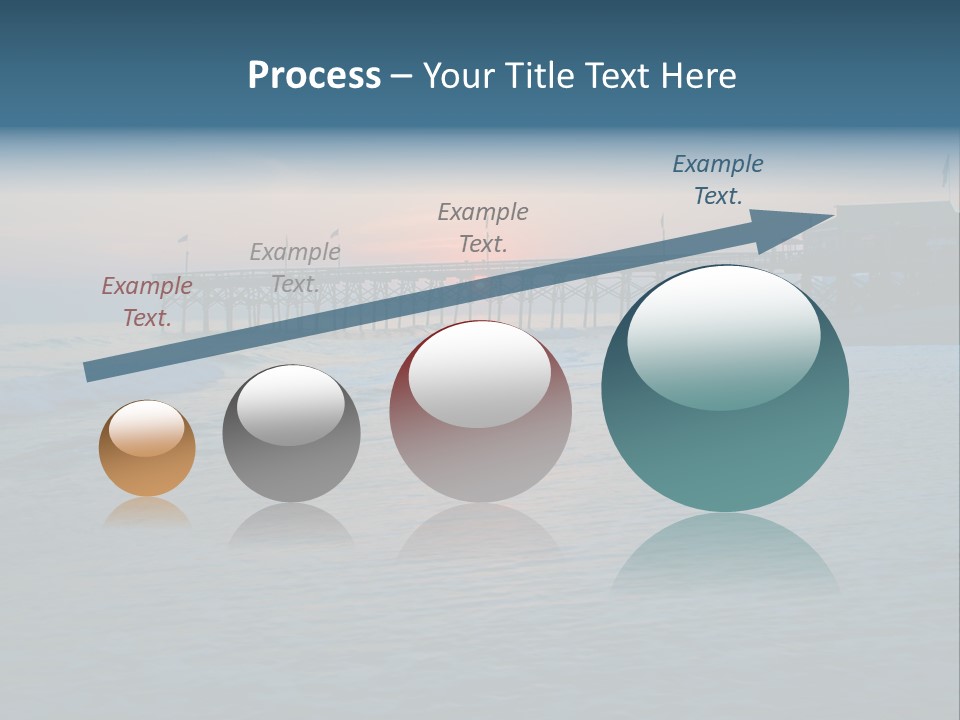 A Pier On The Beach With The Sun Setting In The Background PowerPoint Template