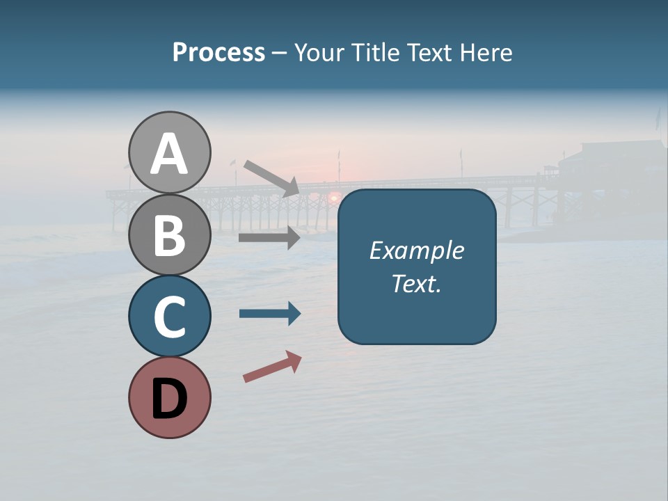 A Pier On The Beach With The Sun Setting In The Background PowerPoint Template