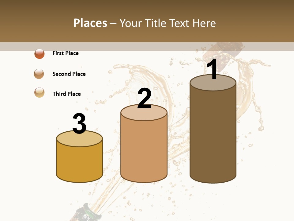 A Bottle Of Champagne Being Poured Into It PowerPoint Template