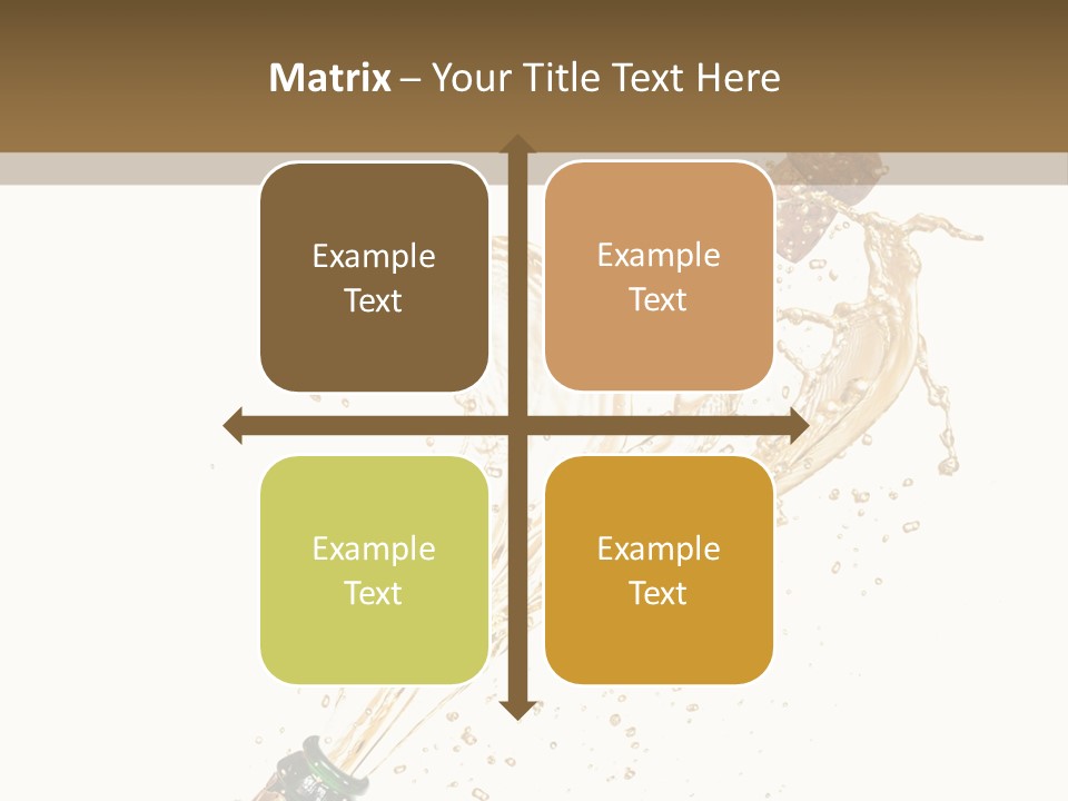 A Bottle Of Champagne Being Poured Into It PowerPoint Template