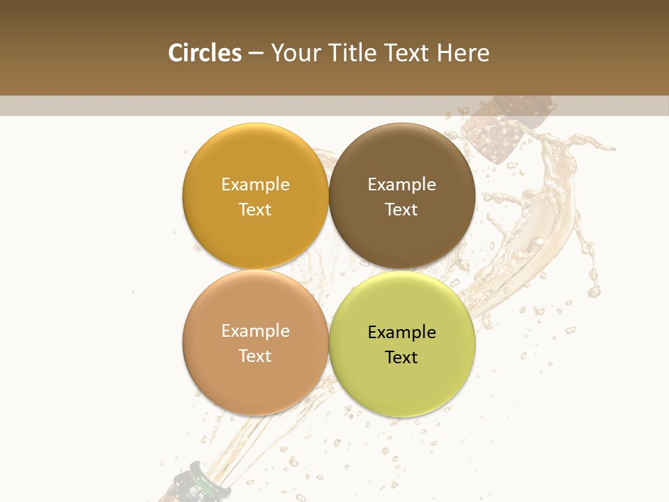 A Bottle Of Champagne Being Poured Into It PowerPoint Template