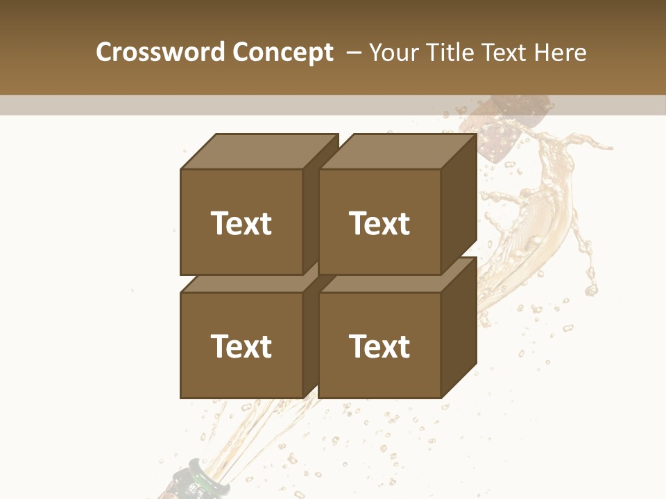 A Bottle Of Champagne Being Poured Into It PowerPoint Template