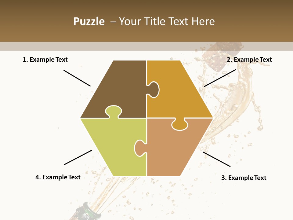 A Bottle Of Champagne Being Poured Into It PowerPoint Template