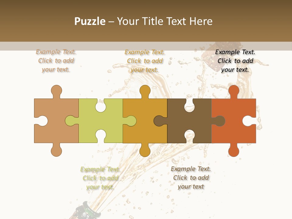 A Bottle Of Champagne Being Poured Into It PowerPoint Template