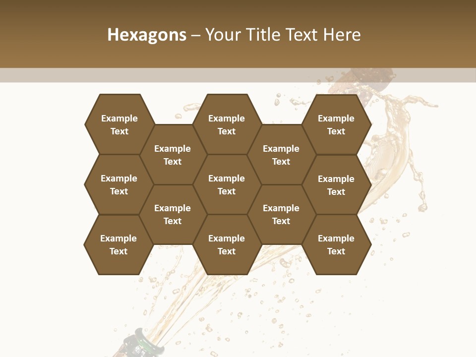 A Bottle Of Champagne Being Poured Into It PowerPoint Template