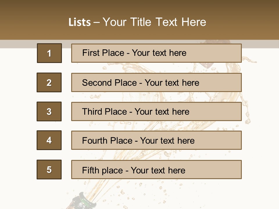 A Bottle Of Champagne Being Poured Into It PowerPoint Template