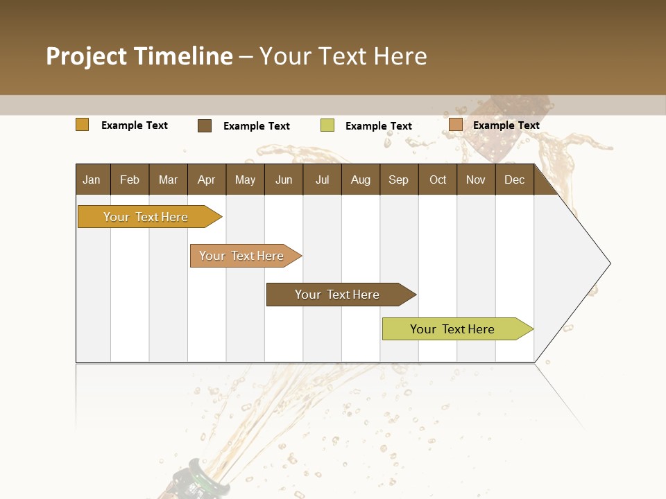 A Bottle Of Champagne Being Poured Into It PowerPoint Template