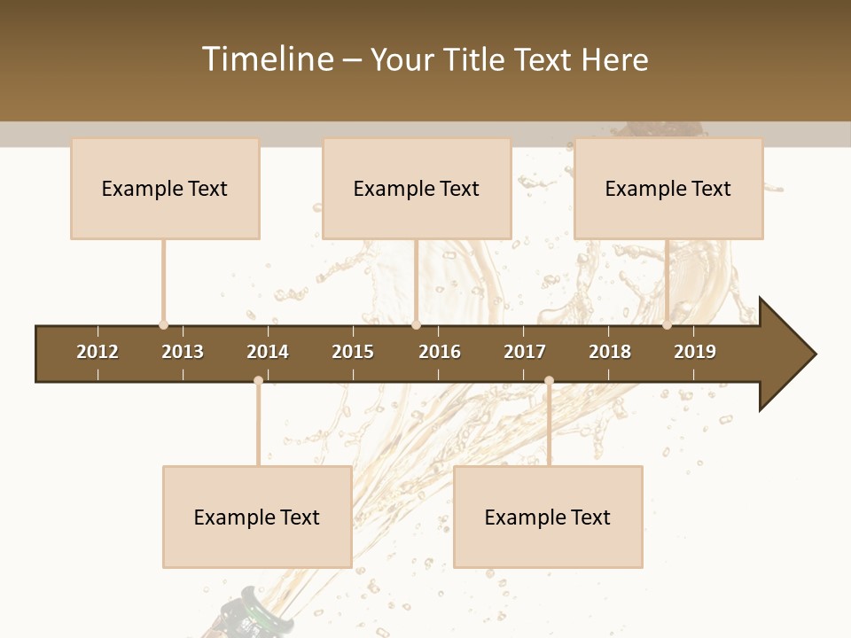 A Bottle Of Champagne Being Poured Into It PowerPoint Template