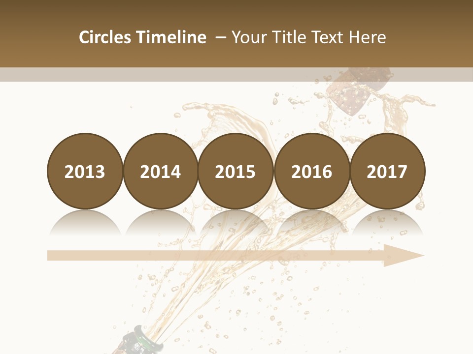 A Bottle Of Champagne Being Poured Into It PowerPoint Template