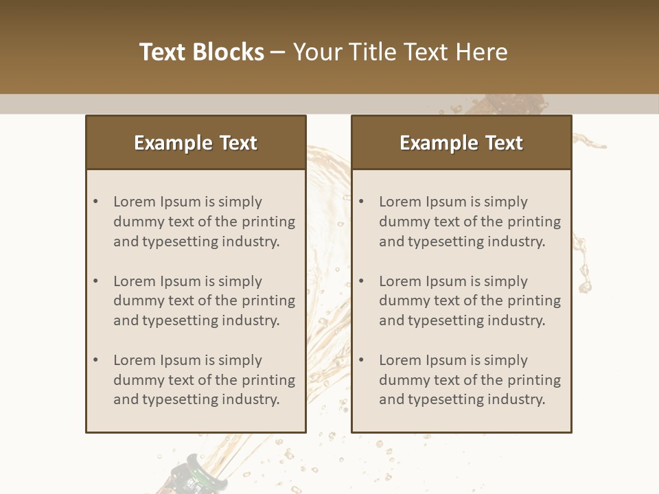 A Bottle Of Champagne Being Poured Into It PowerPoint Template