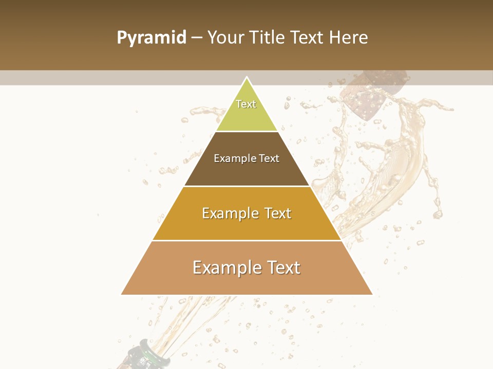 A Bottle Of Champagne Being Poured Into It PowerPoint Template