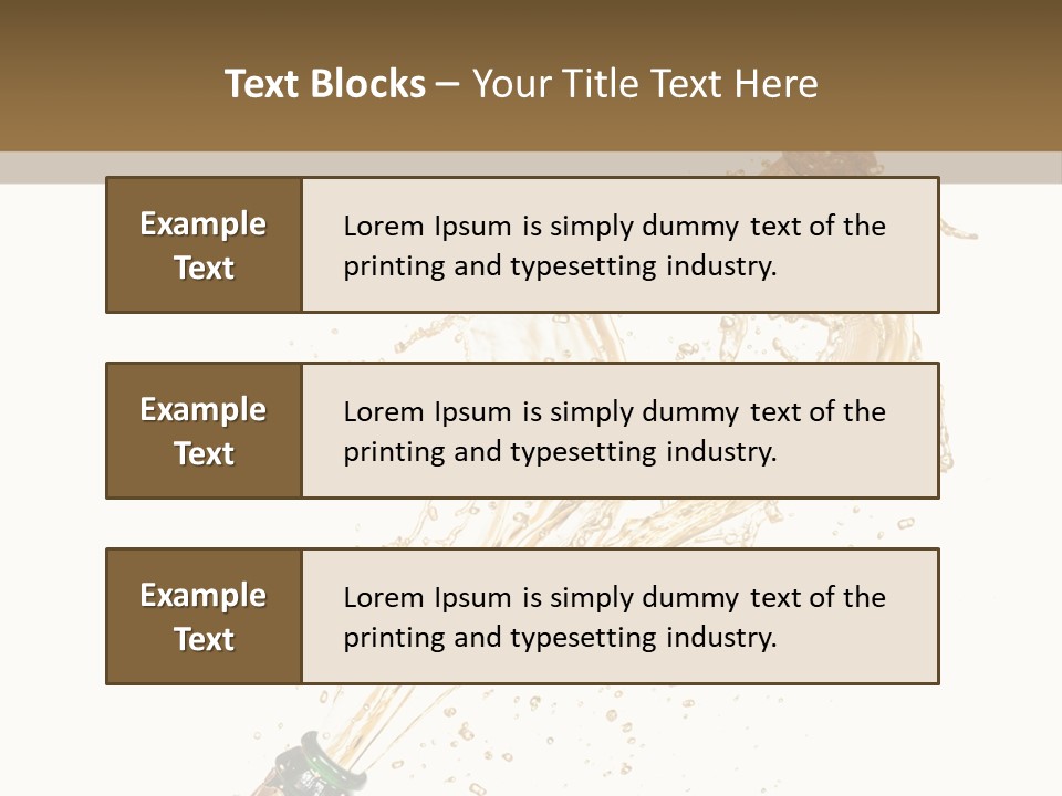 A Bottle Of Champagne Being Poured Into It PowerPoint Template