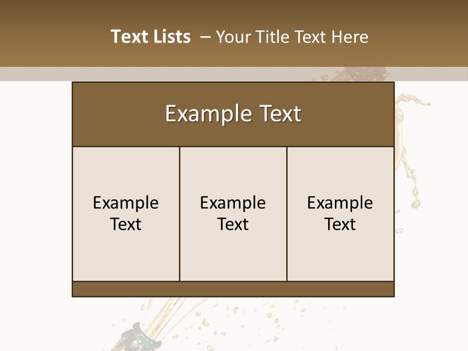 A Bottle Of Champagne Being Poured Into It PowerPoint Template