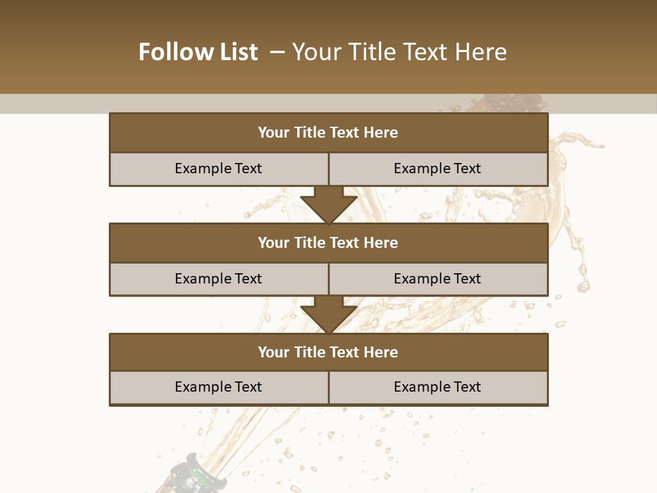 A Bottle Of Champagne Being Poured Into It PowerPoint Template