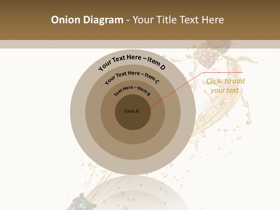 A Bottle Of Champagne Being Poured Into It PowerPoint Template