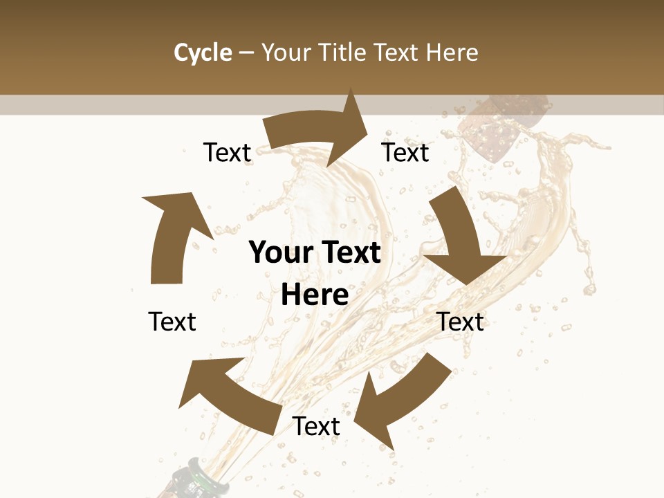 A Bottle Of Champagne Being Poured Into It PowerPoint Template