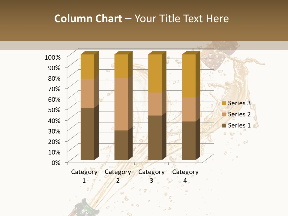 A Bottle Of Champagne Being Poured Into It PowerPoint Template