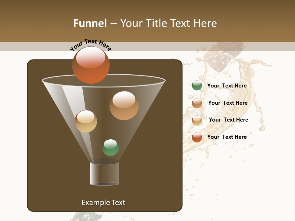 A Bottle Of Champagne Being Poured Into It PowerPoint Template
