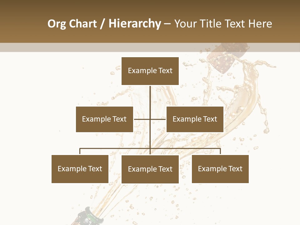 A Bottle Of Champagne Being Poured Into It PowerPoint Template