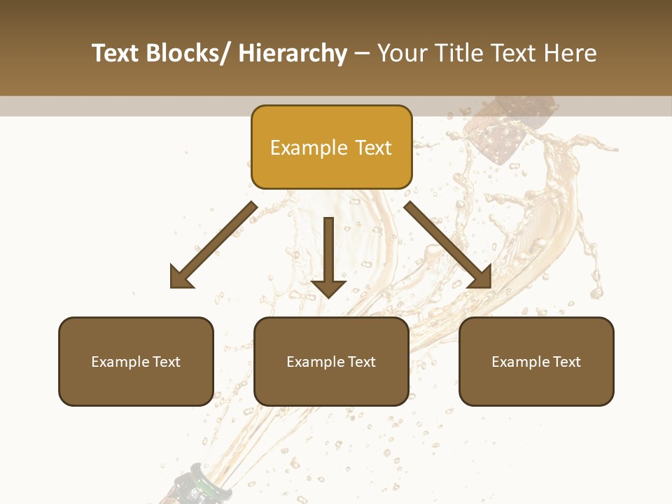 A Bottle Of Champagne Being Poured Into It PowerPoint Template