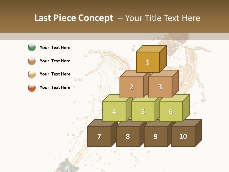 A Bottle Of Champagne Being Poured Into It PowerPoint Template