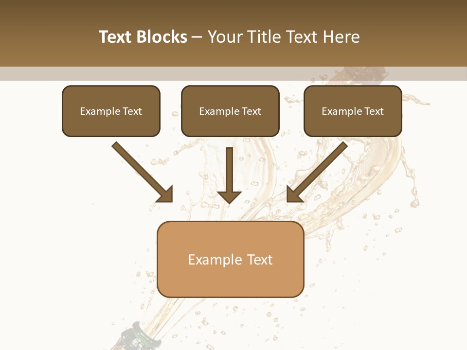 A Bottle Of Champagne Being Poured Into It PowerPoint Template