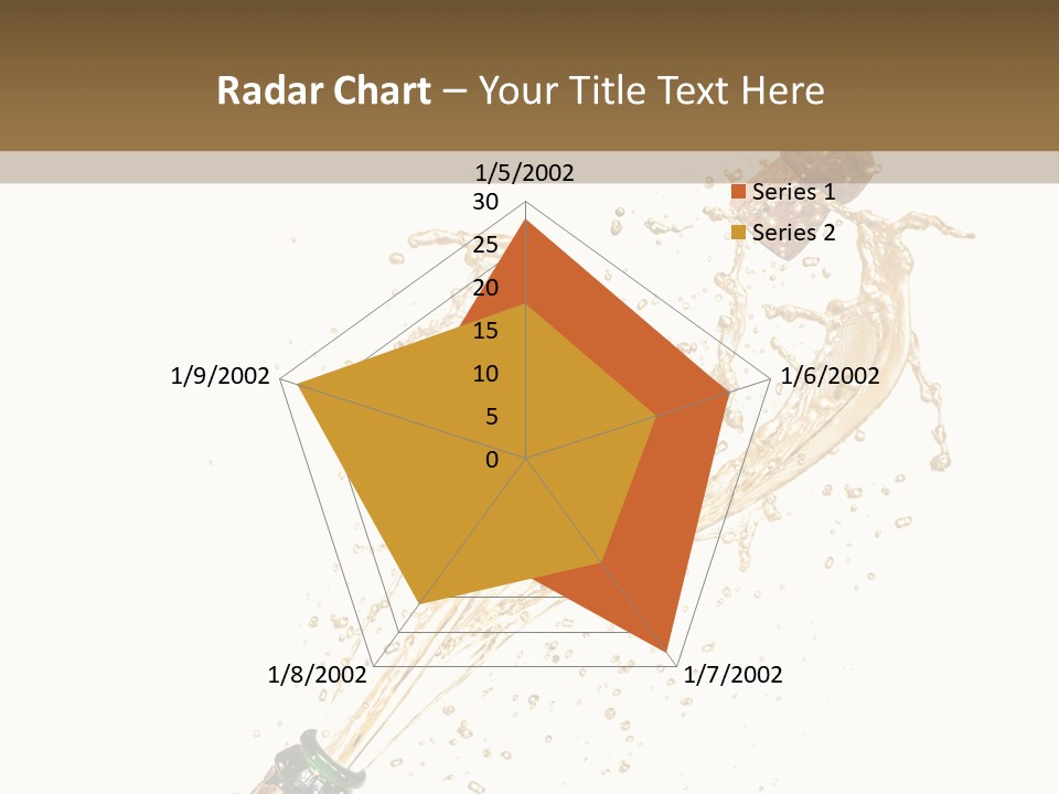 A Bottle Of Champagne Being Poured Into It PowerPoint Template