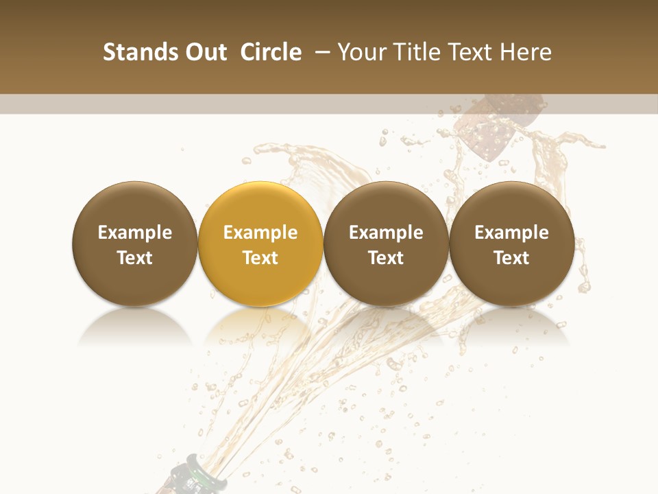 A Bottle Of Champagne Being Poured Into It PowerPoint Template