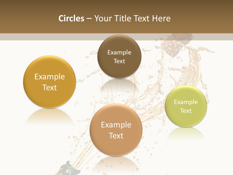A Bottle Of Champagne Being Poured Into It PowerPoint Template