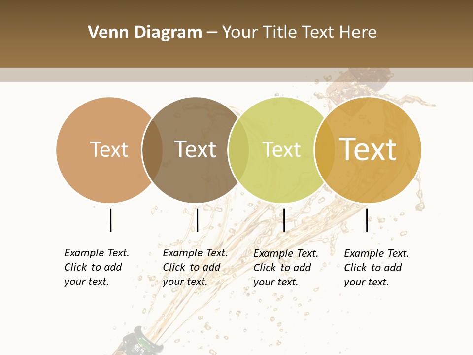 A Bottle Of Champagne Being Poured Into It PowerPoint Template