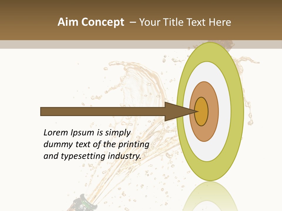 A Bottle Of Champagne Being Poured Into It PowerPoint Template